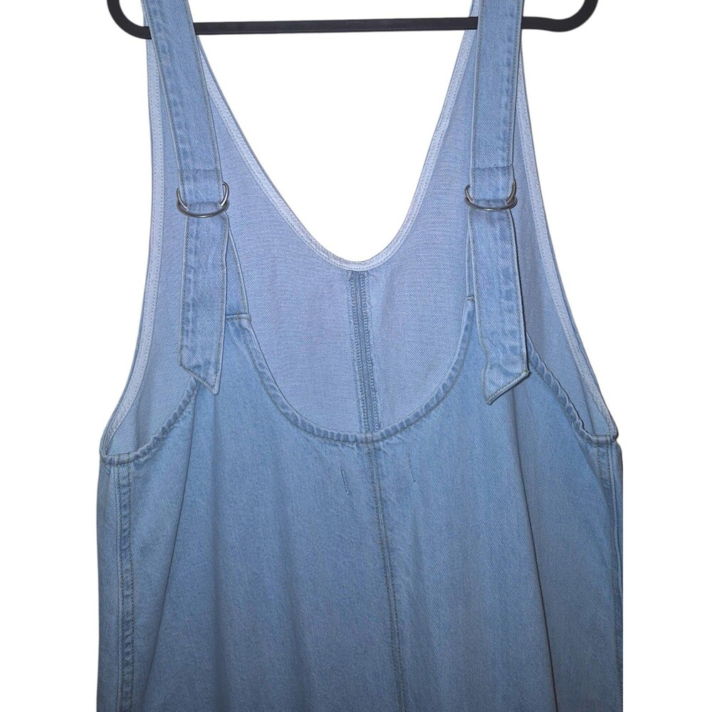 Free People High Roller Railroad Jumpsuit Size Small Harem Bohemian Blues - Picture 4 of 7